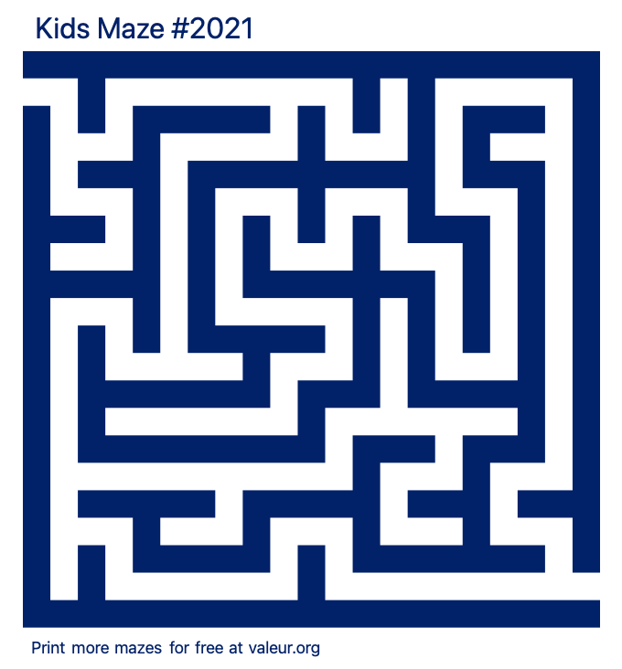 Free Printable Kids Maze number 2021