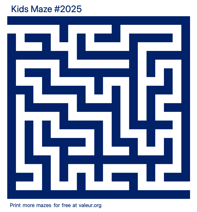 Free Printable Kids Maze number 2025