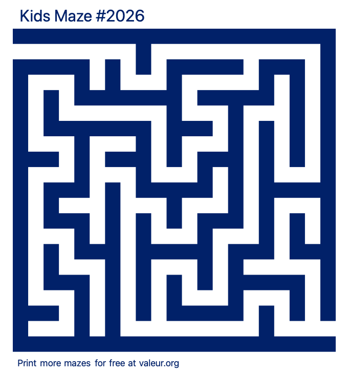 Free Printable Kids Maze number 2026