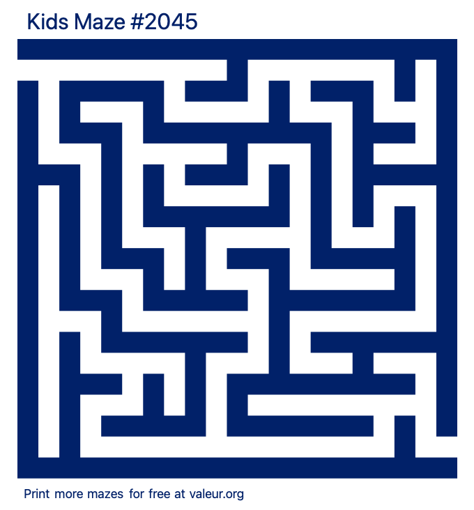 Free Printable Kids Maze number 2045