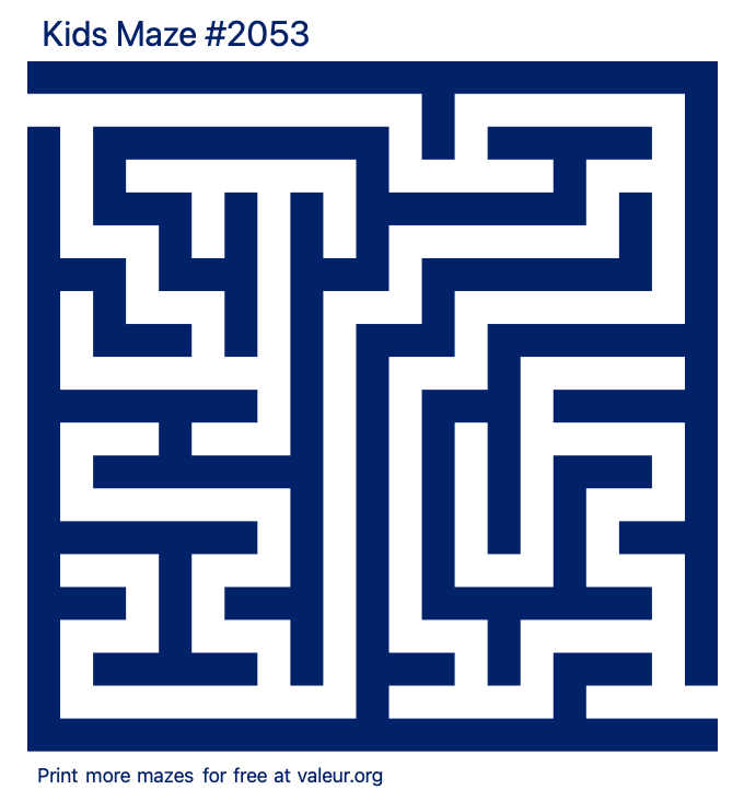 Free Printable Kids Maze number 2053