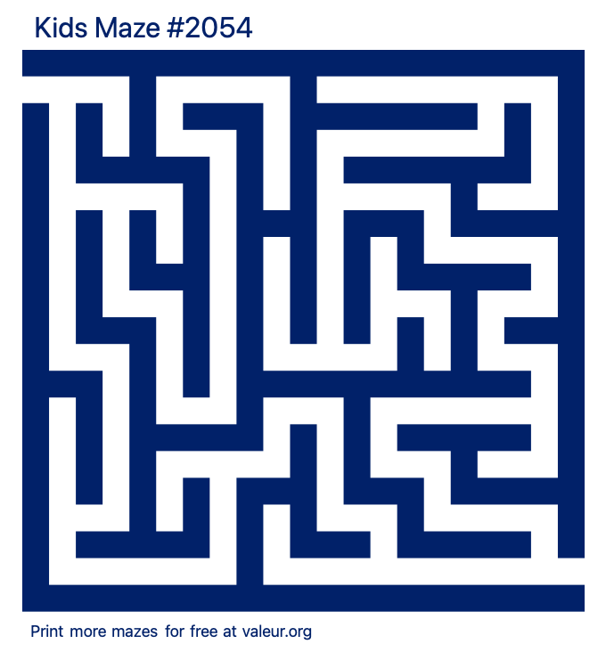 Free Printable Kids Maze number 2054