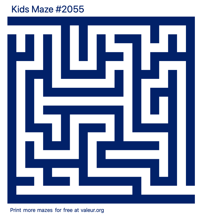 Free Printable Kids Maze number 2055