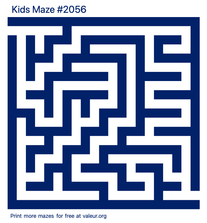 Free Printable Kids Maze number 2056