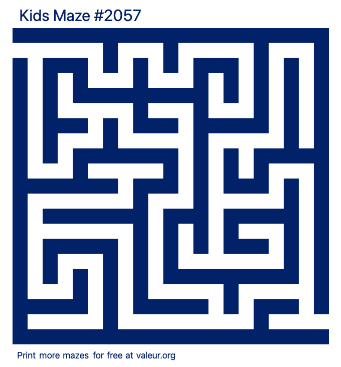 Free Printable Kids Maze number 2057