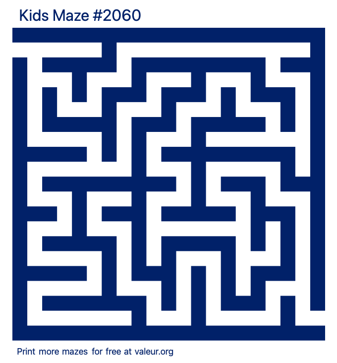 Free Printable Kids Maze number 2060