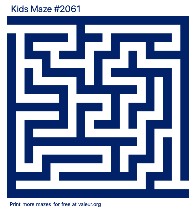 Free Printable Kids Maze number 2061