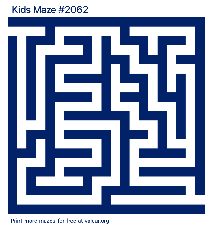 Free Printable Kids Maze number 2062