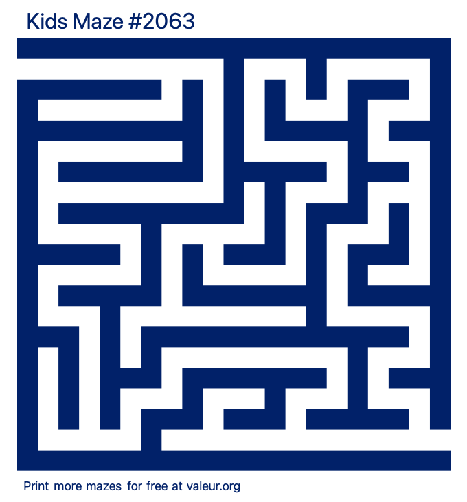 Free Printable Kids Maze number 2063