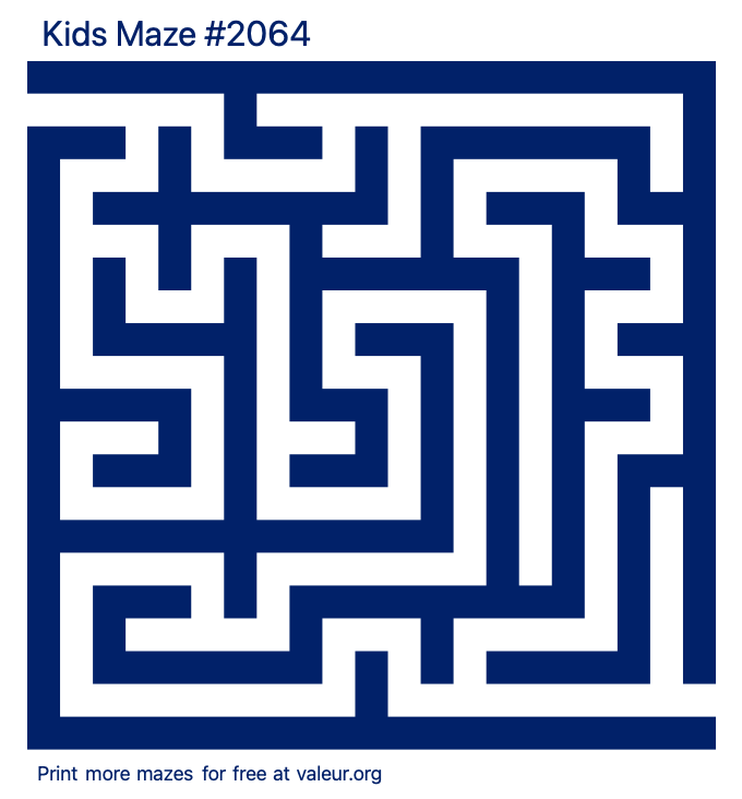 Free Printable Kids Maze number 2064