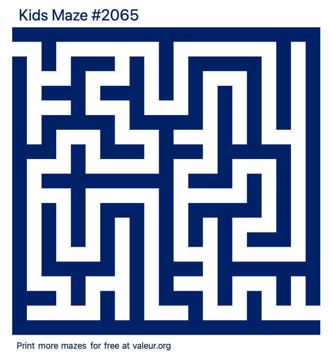 Free Printable Kids Maze number 2065