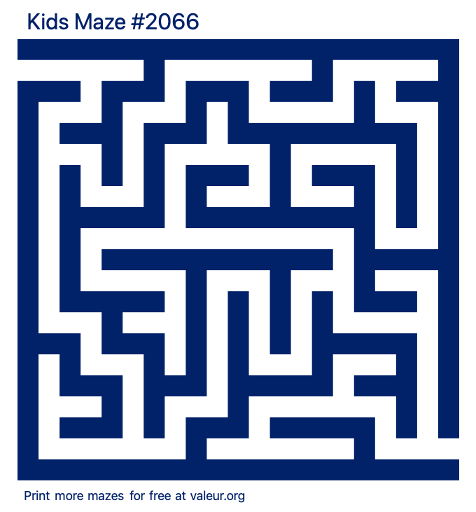 Free Printable Kids Maze number 2066