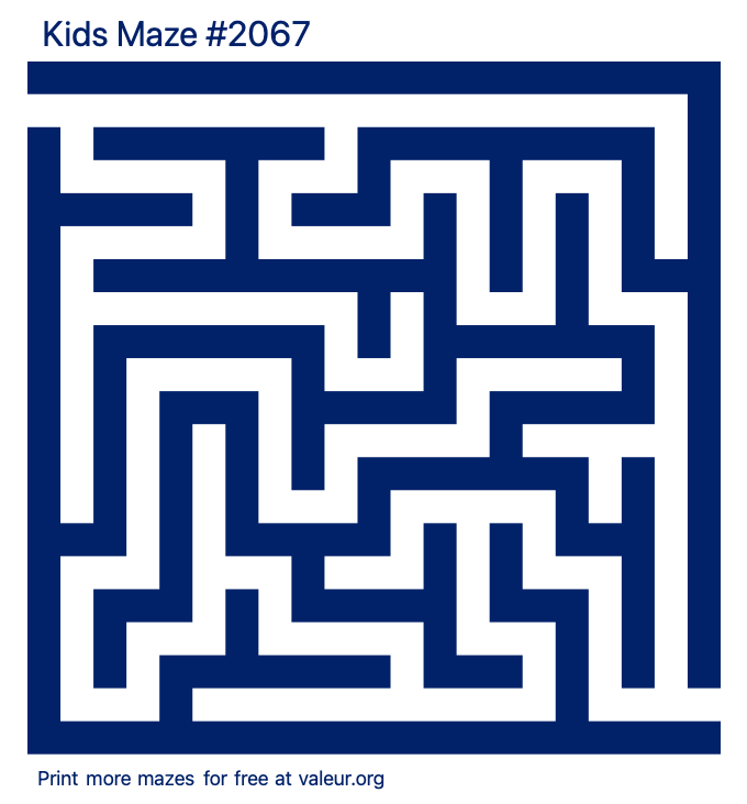 Free Printable Kids Maze number 2067