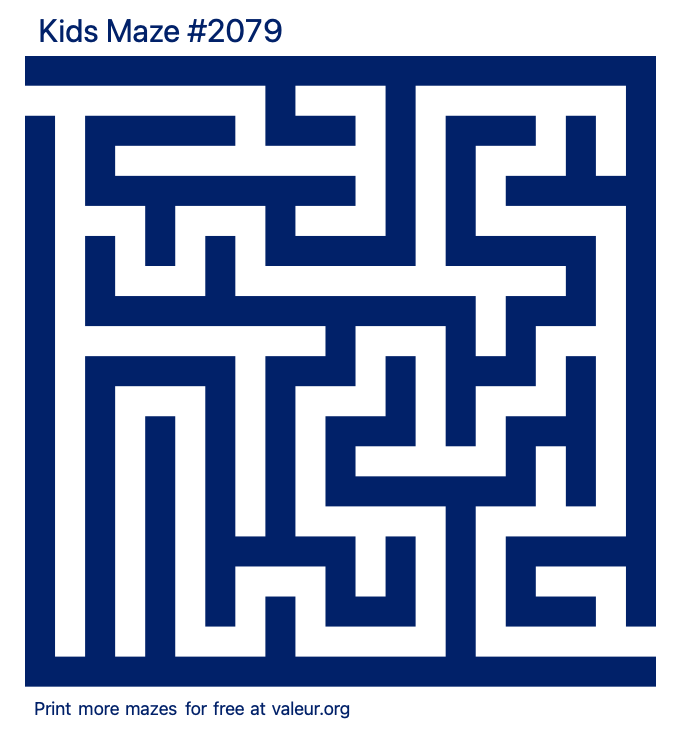 Free Printable Kids Maze number 2079