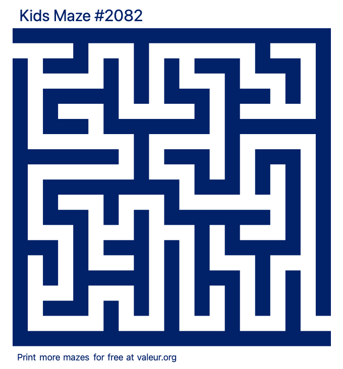 Free Printable Kids Maze number 2082