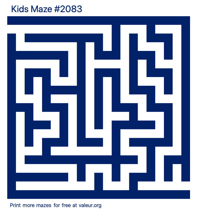 Free Printable Kids Maze number 2083