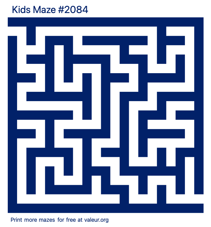 Free Printable Kids Maze number 2084