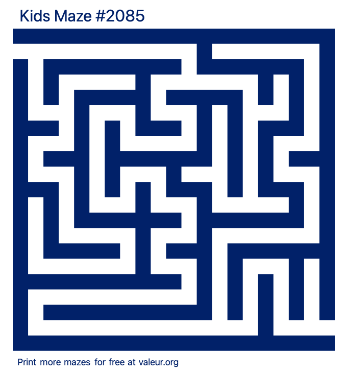 Free Printable Kids Maze number 2085