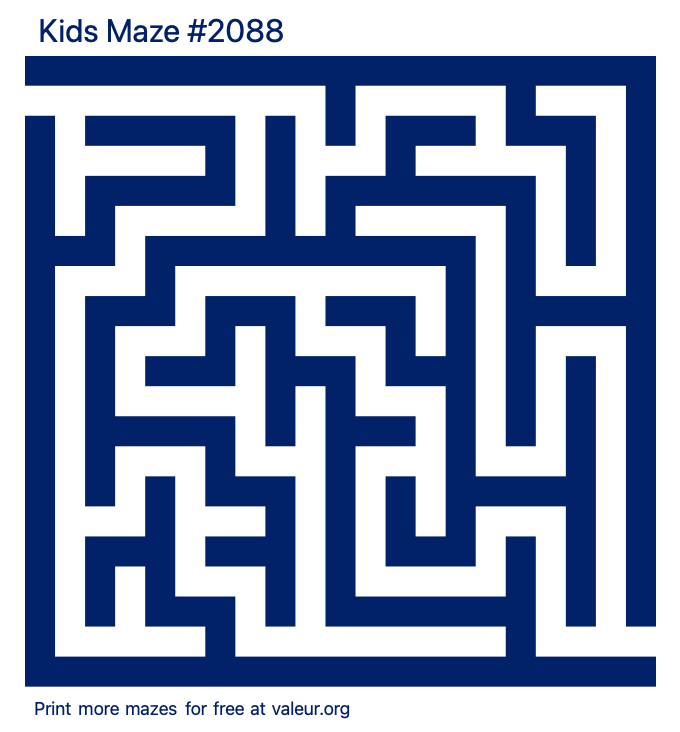 Free Printable Kids Maze number 2088