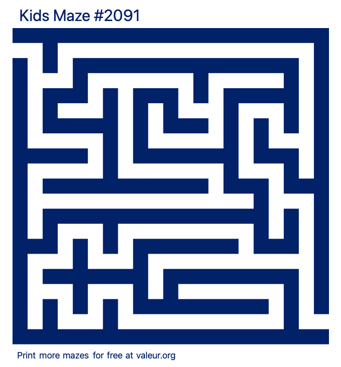 Free Printable Kids Maze number 2091