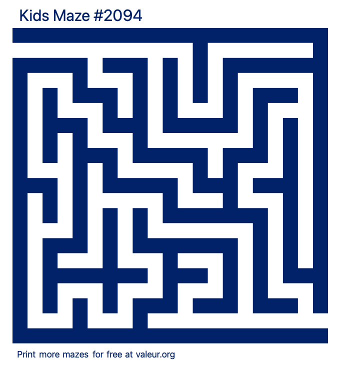 Free Printable Kids Maze number 2094