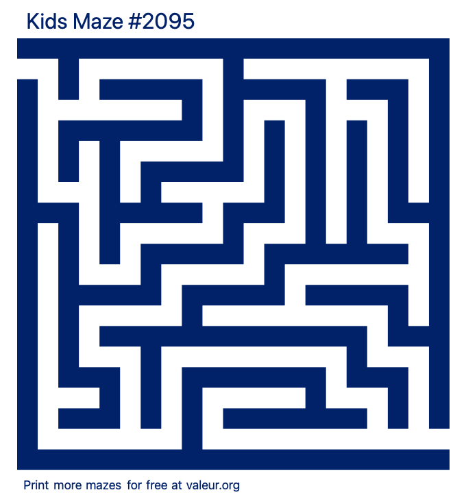 Free Printable Kids Maze number 2095