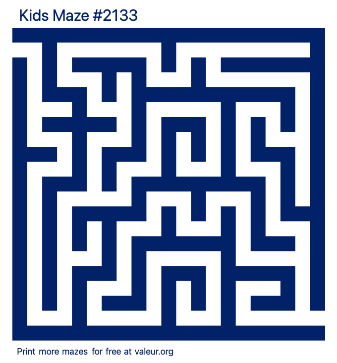 Free Printable Kids Maze number 2133