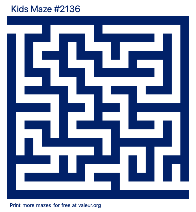 Free Printable Kids Maze number 2136