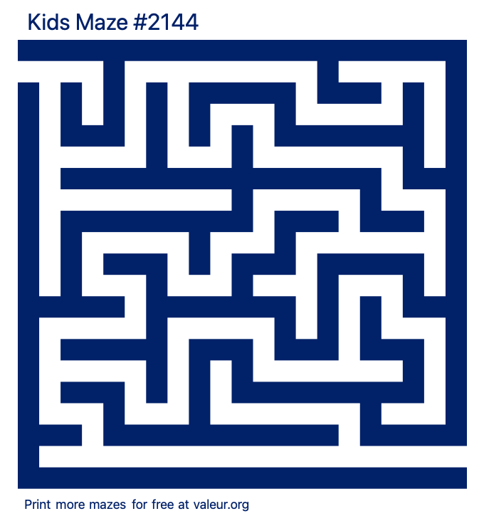 Free Printable Kids Maze number 2144