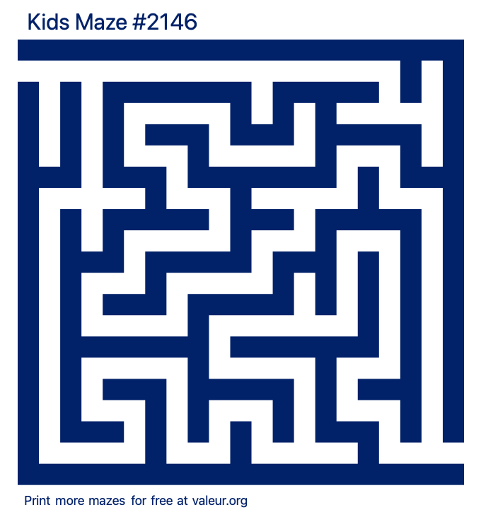 Free Printable Kids Maze number 2146