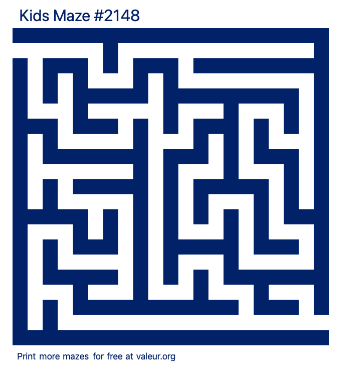 Free Printable Kids Maze number 2148