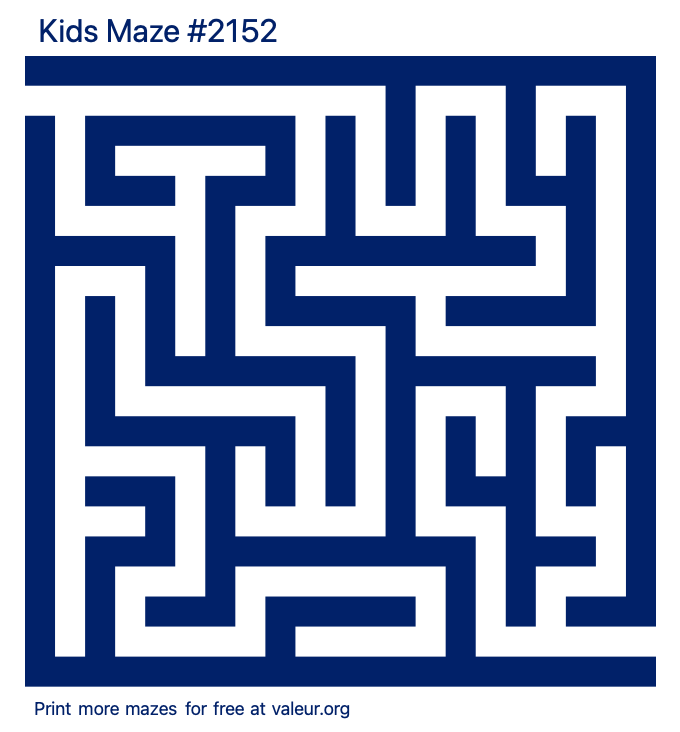 Free Printable Kids Maze number 2152