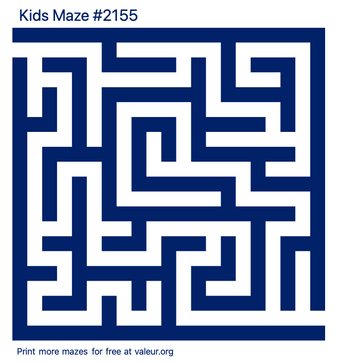 Free Printable Kids Maze number 2155