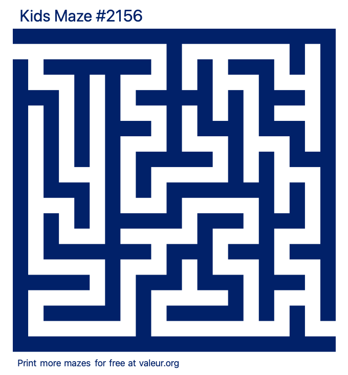 Free Printable Kids Maze number 2156