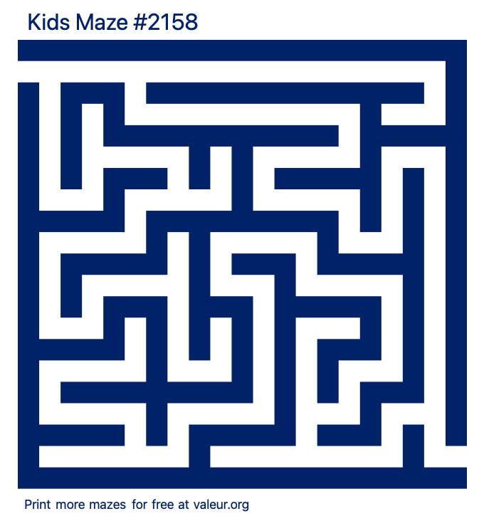 Free Printable Kids Maze number 2158