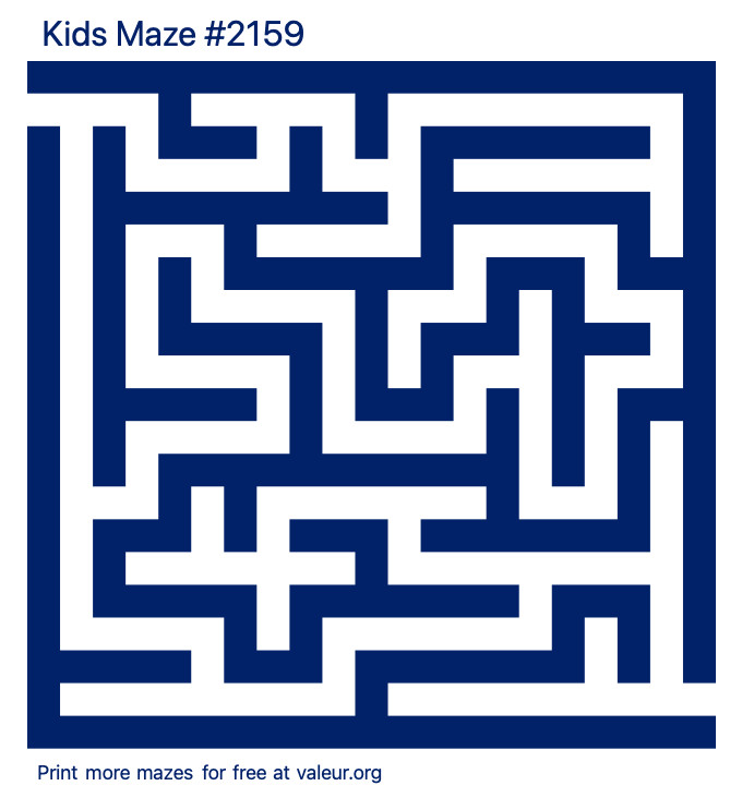 Free Printable Kids Maze number 2159