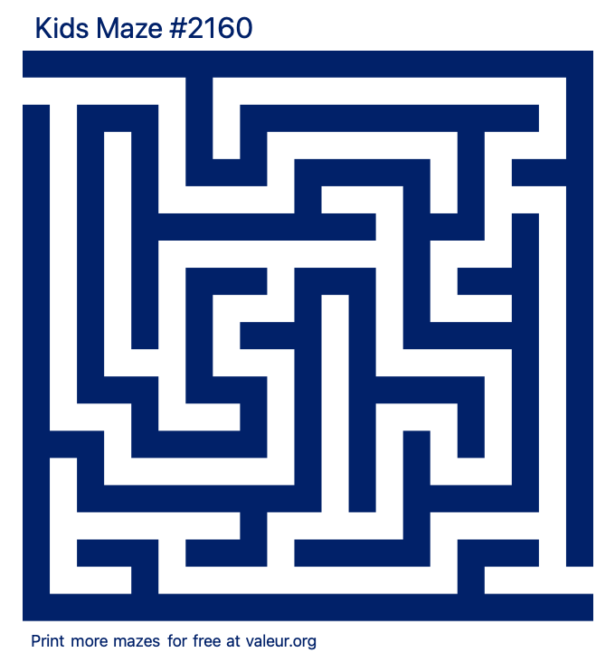 Free Printable Kids Maze number 2160