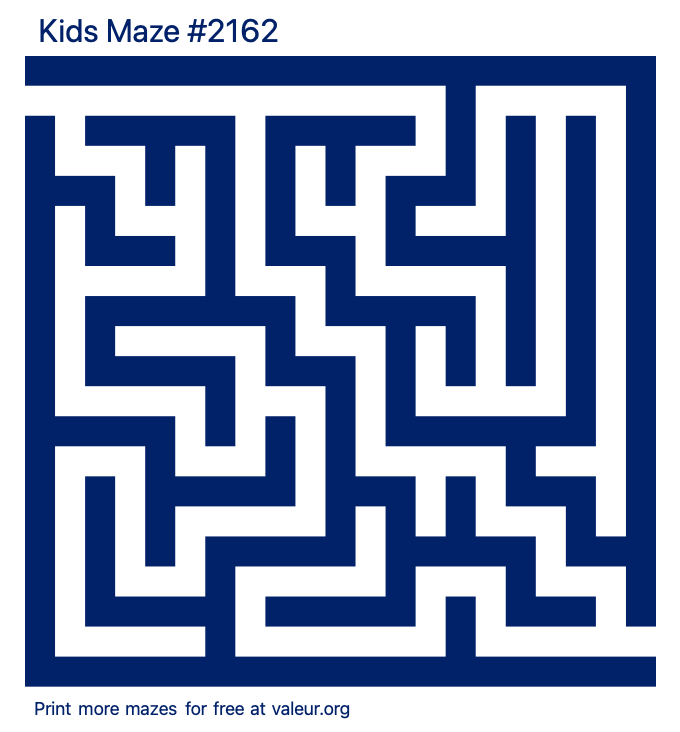 Free Printable Kids Maze number 2162