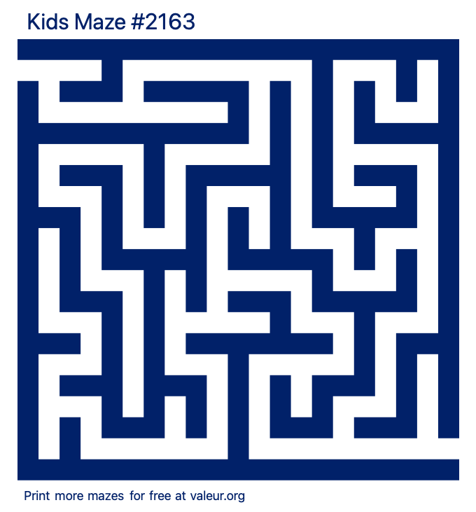 Free Printable Kids Maze number 2163