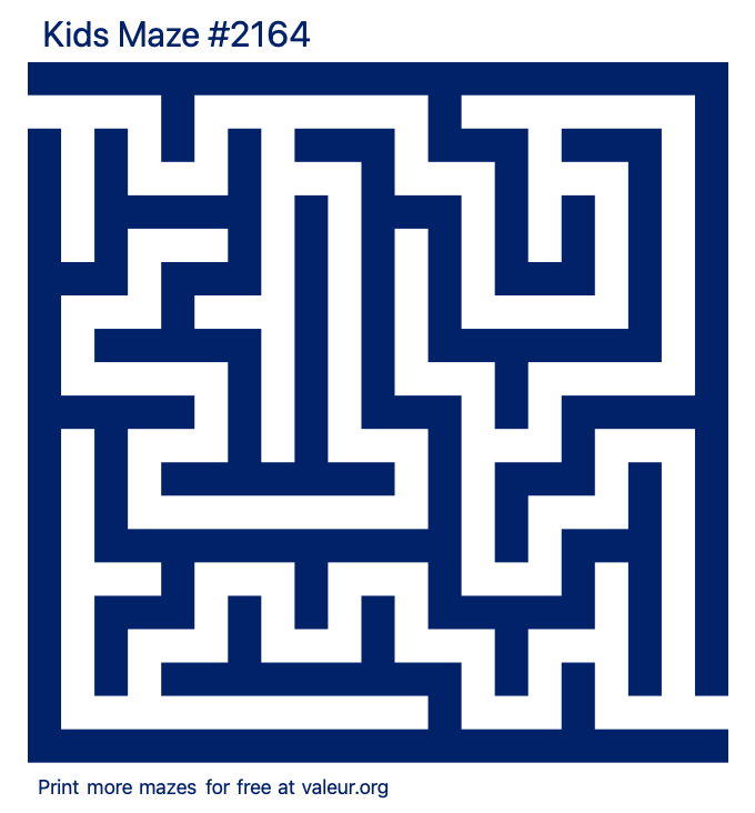 Free Printable Kids Maze number 2164