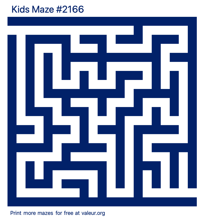 Free Printable Kids Maze number 2166