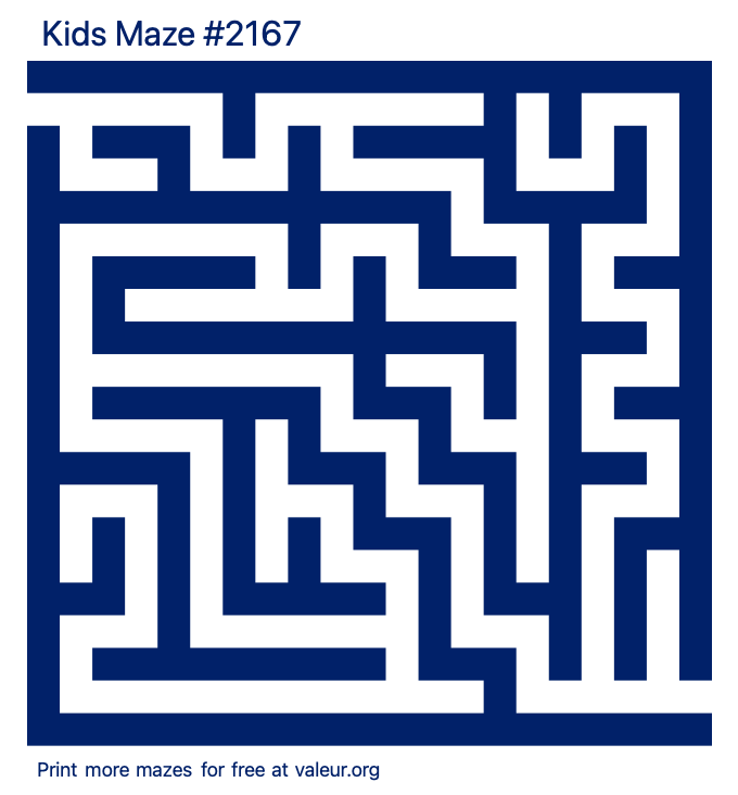 Free Printable Kids Maze number 2167