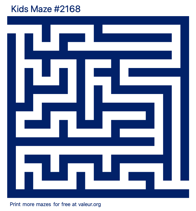 Free Printable Kids Maze number 2168