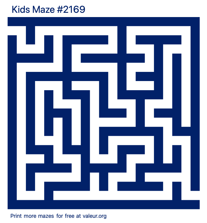 Free Printable Kids Maze number 2169