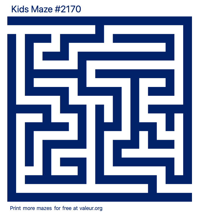 Free Printable Kids Maze number 2170