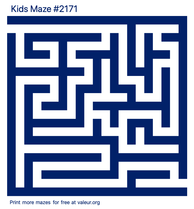 Free Printable Kids Maze number 2171