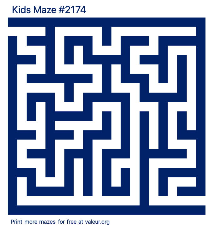 Free Printable Kids Maze number 2174