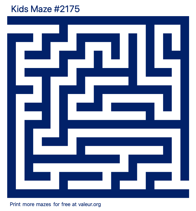 Free Printable Kids Maze number 2175