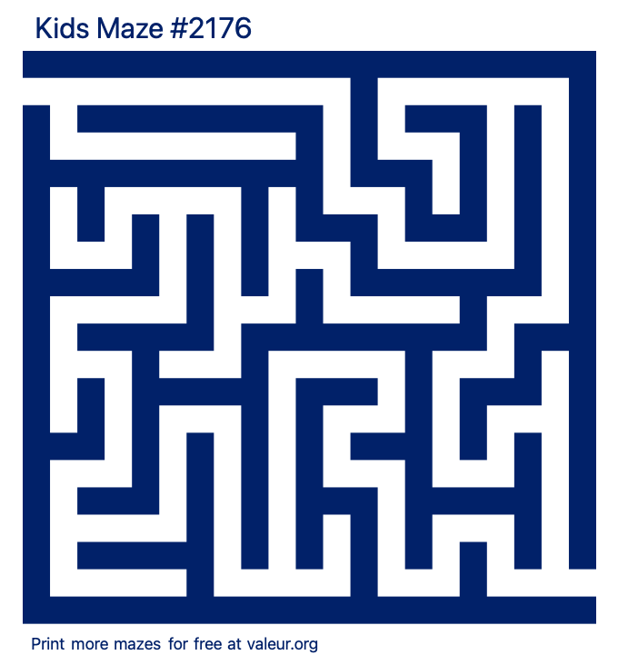 Free Printable Kids Maze number 2176