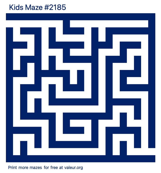 Free Printable Kids Maze number 2185